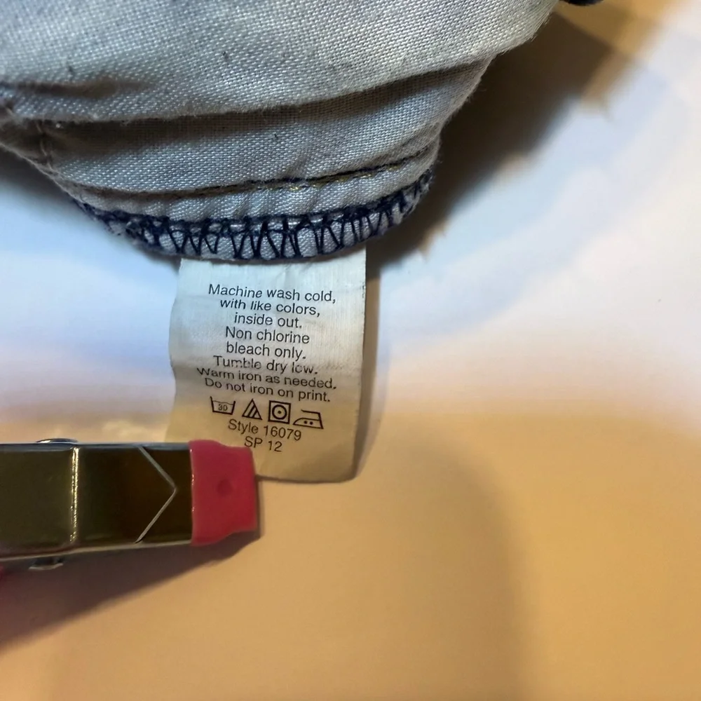 J. Crew Factory Shorts Mid Rise Stretch Hipslung Dark Blue Denim Cuffed EUC - Picture 8 of 13